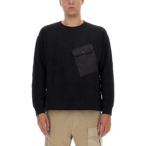 Ten C Quilted Pocket Black Sweatshirt - NWT